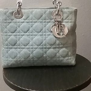 Vintage Christian dior quilted denim cannage  bag